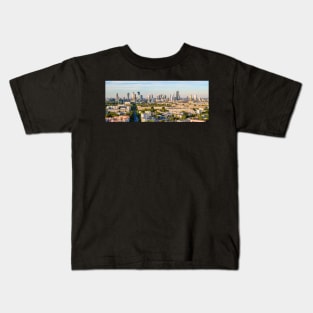 Warsaw city center aerial panorama Kids T-Shirt